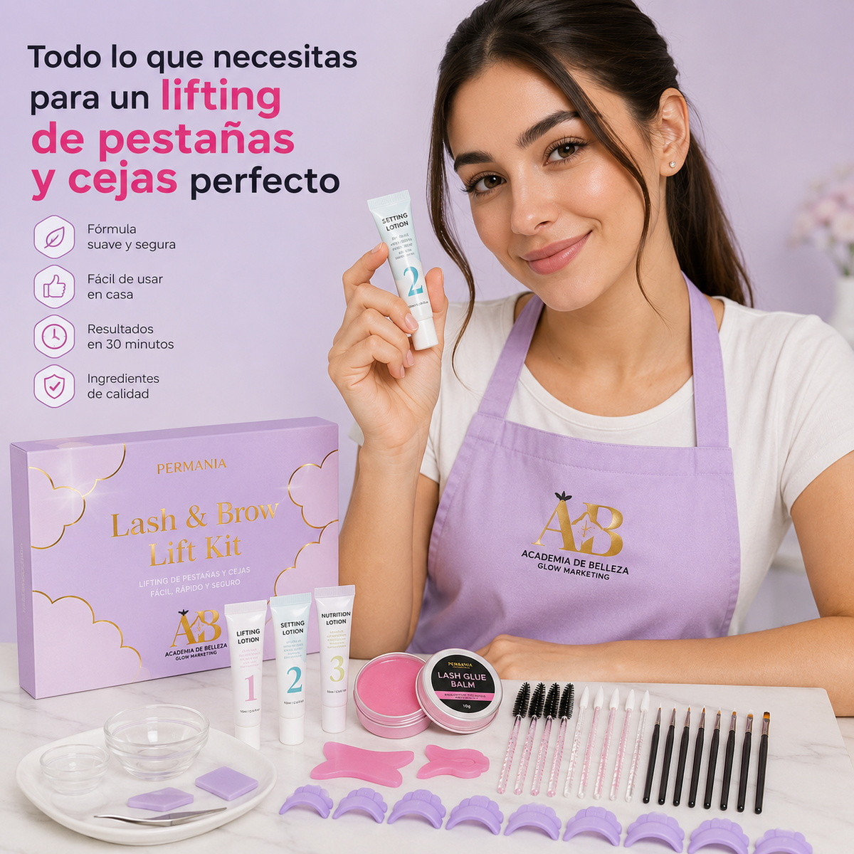 Kit Lifting de Pestañas 2 en 1 + Laminación de Cejas
