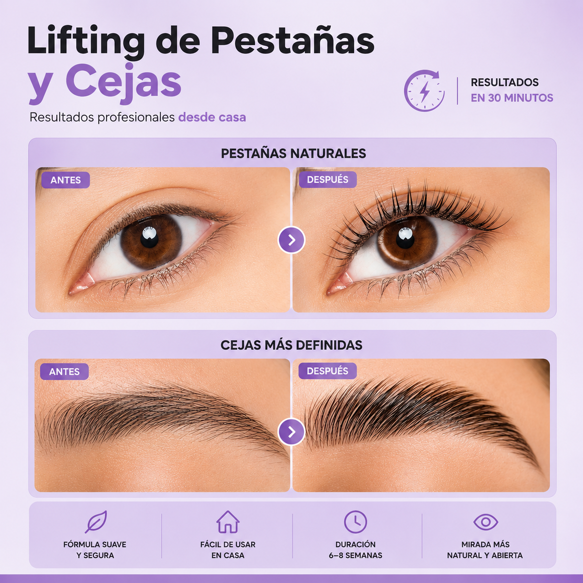 Kit Lifting de Pestañas 2 en 1 + Laminación de Cejas